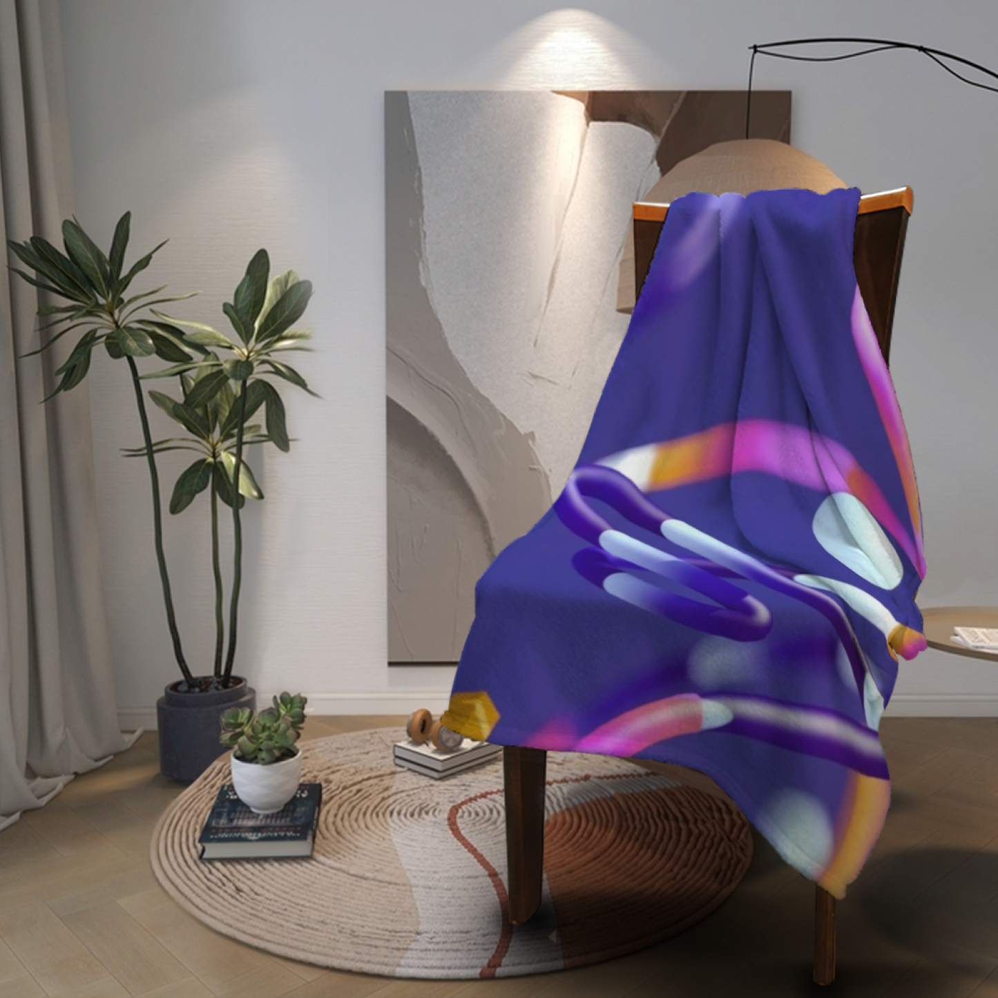 Abstract Artistic Throw Blanket ¨C Stylish Contemporary Printed Cozy Blanket