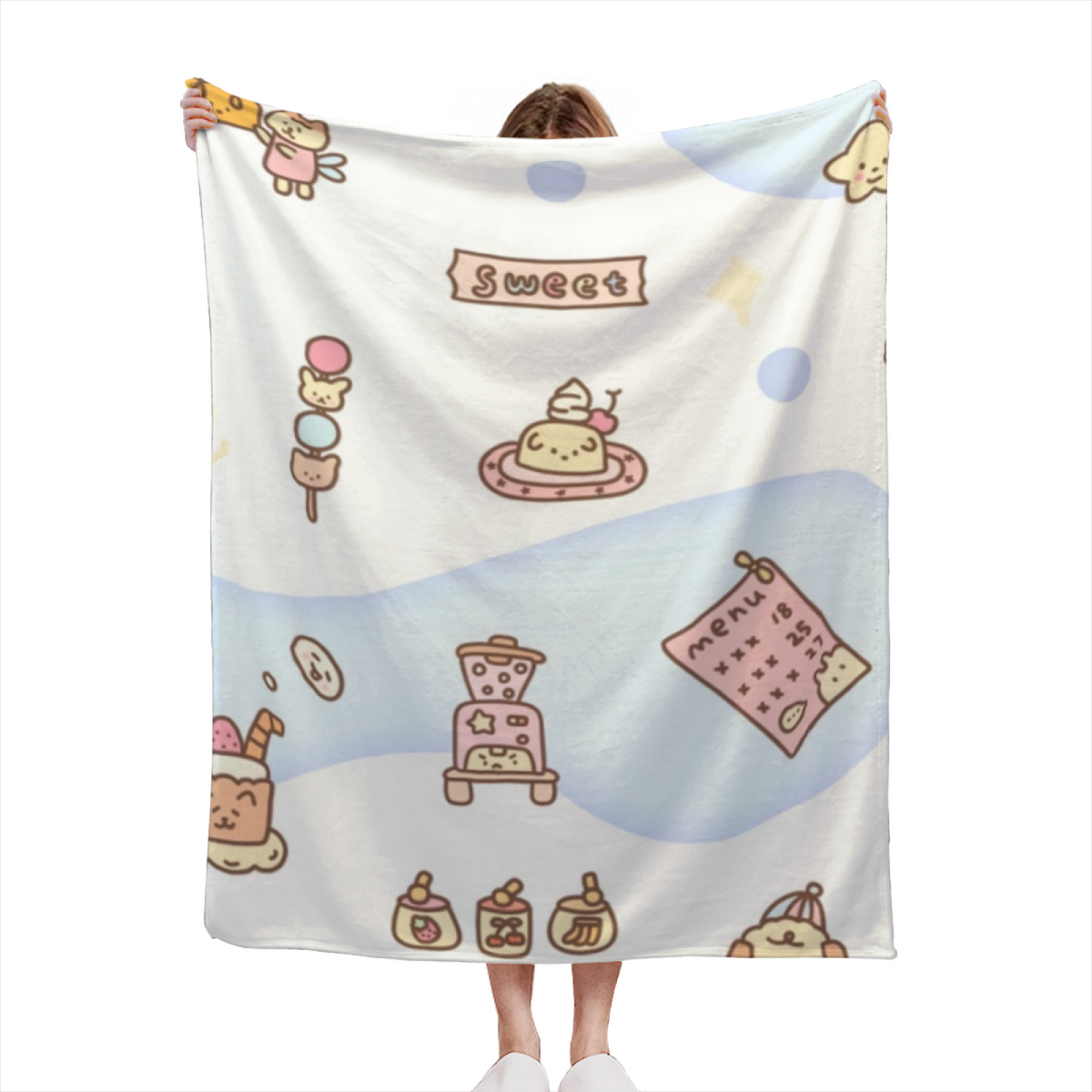 Ivory Rosewood Charm Lightweight Flannel Throw