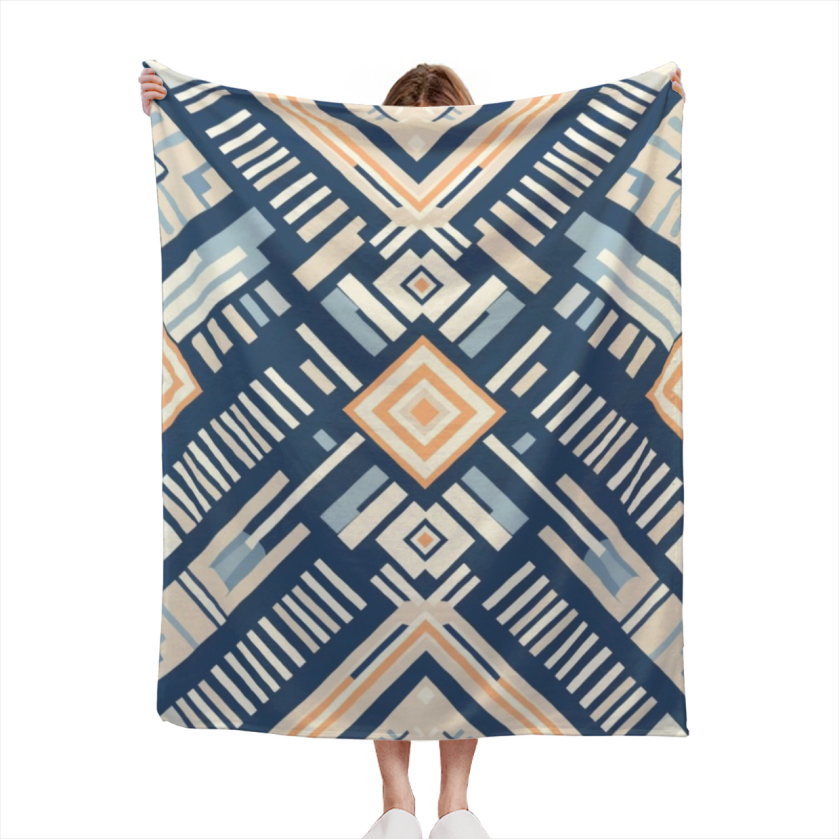 Pastel Multicolor Whimsical Decor Plush Flannel Throw ¨C Oceanic Petal Edition