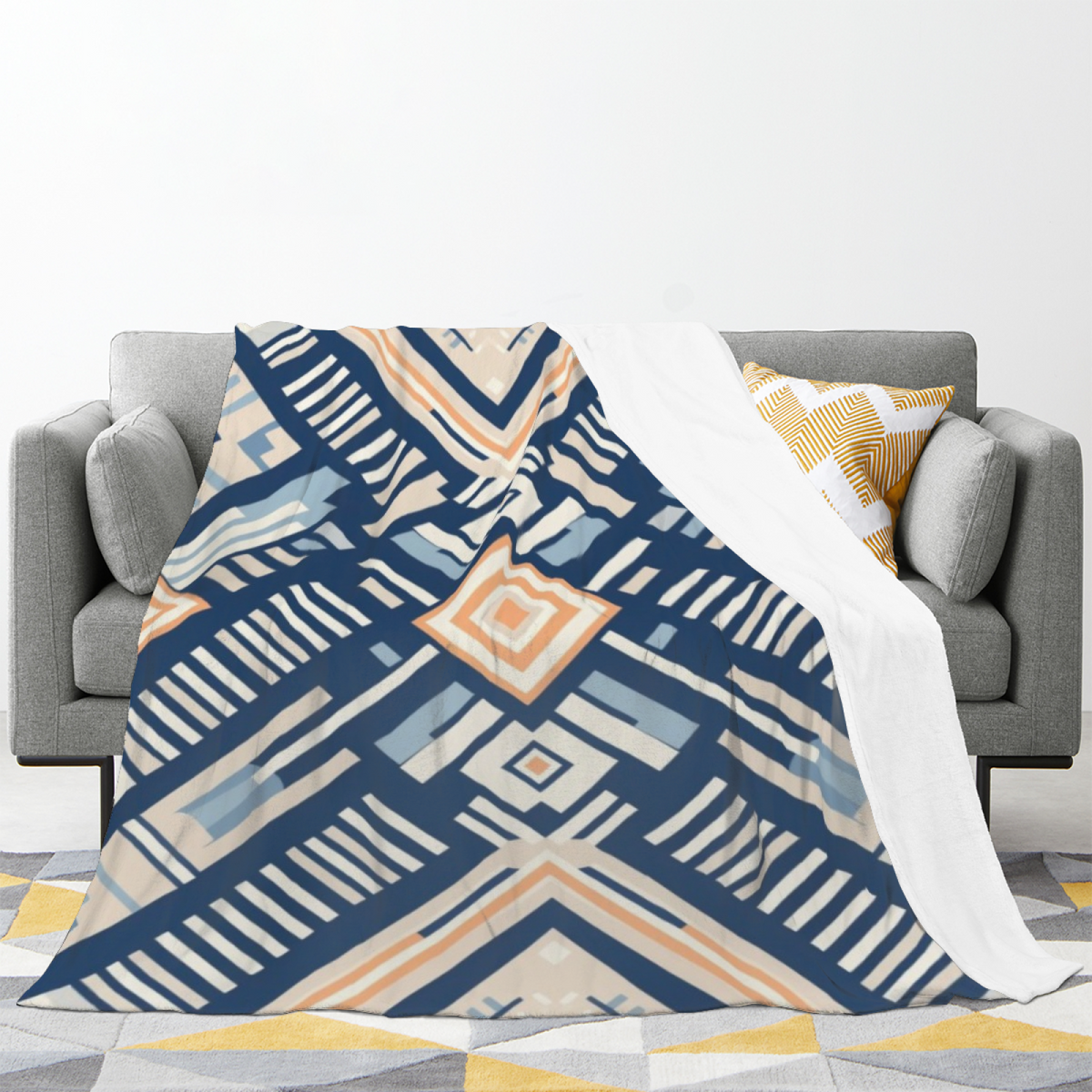 Pastel Multicolor Whimsical Decor Plush Flannel Throw ¨C Oceanic Petal Edition