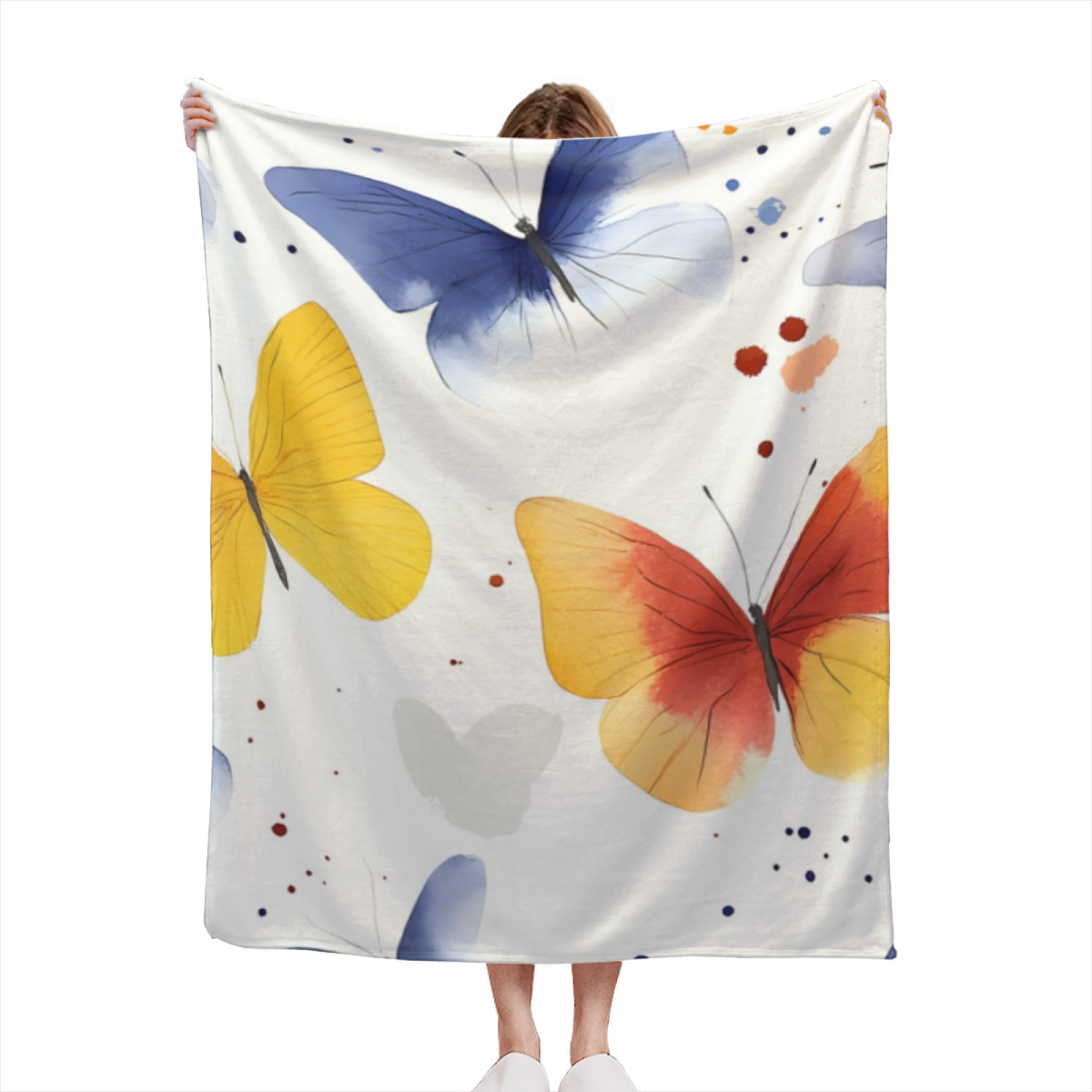 Solstice Odyssey Ivory Decorative Flannel Throw Blanket
