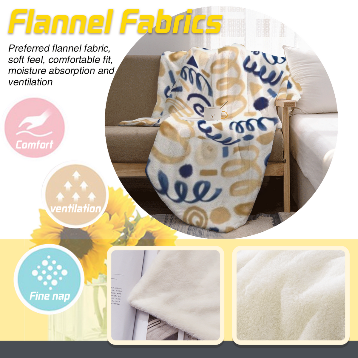 Moonbeam Spectrum Home Accent Soft Flannel Blanket ¨C Warm Coral