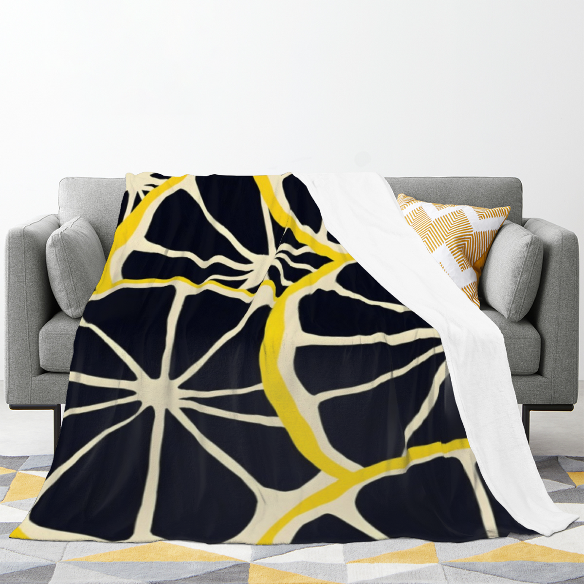 Dreamy Soft Neutral Harbor Muse Lightweight Flannel Throw