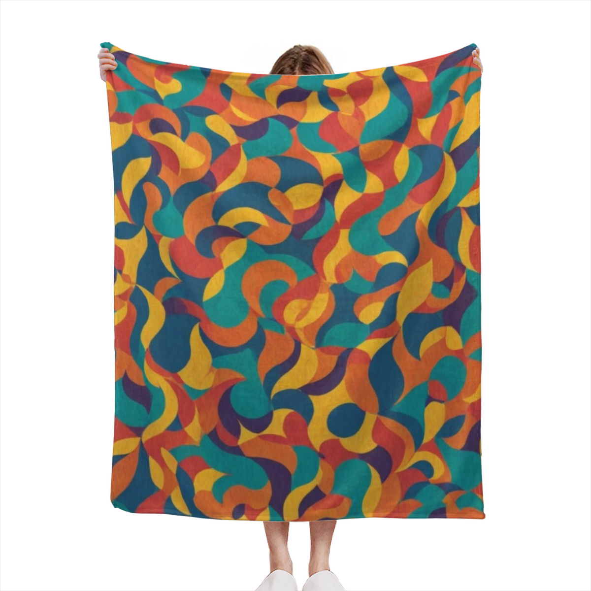 Opaline Arbor Pastel Multicolor Modern Art Decorative Flannel Blanket