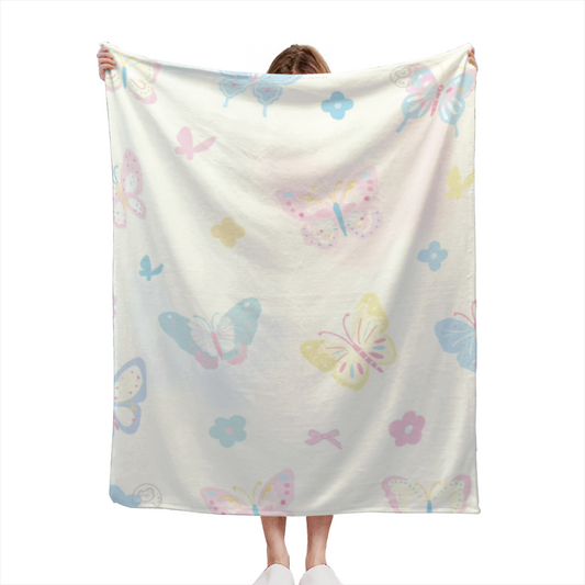Alpine Atlas Soft Flannel Blanket in Creamy Ivory