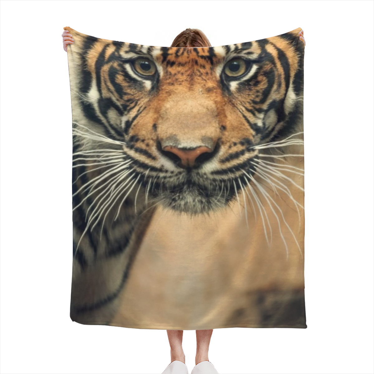 Statement Earthy Multicolor Golden Horizon Lightweight Flannel Throw