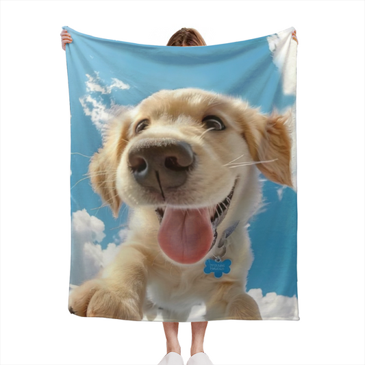Harvest Fern Expressive Print Flannel Sofa Throw in Soft Neutral