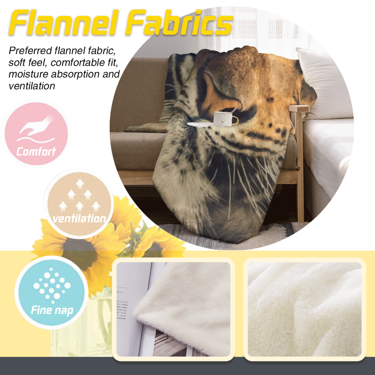 Soft Minimalist Plush Flannel Throw ¨C Oceanic Spectrum Collection