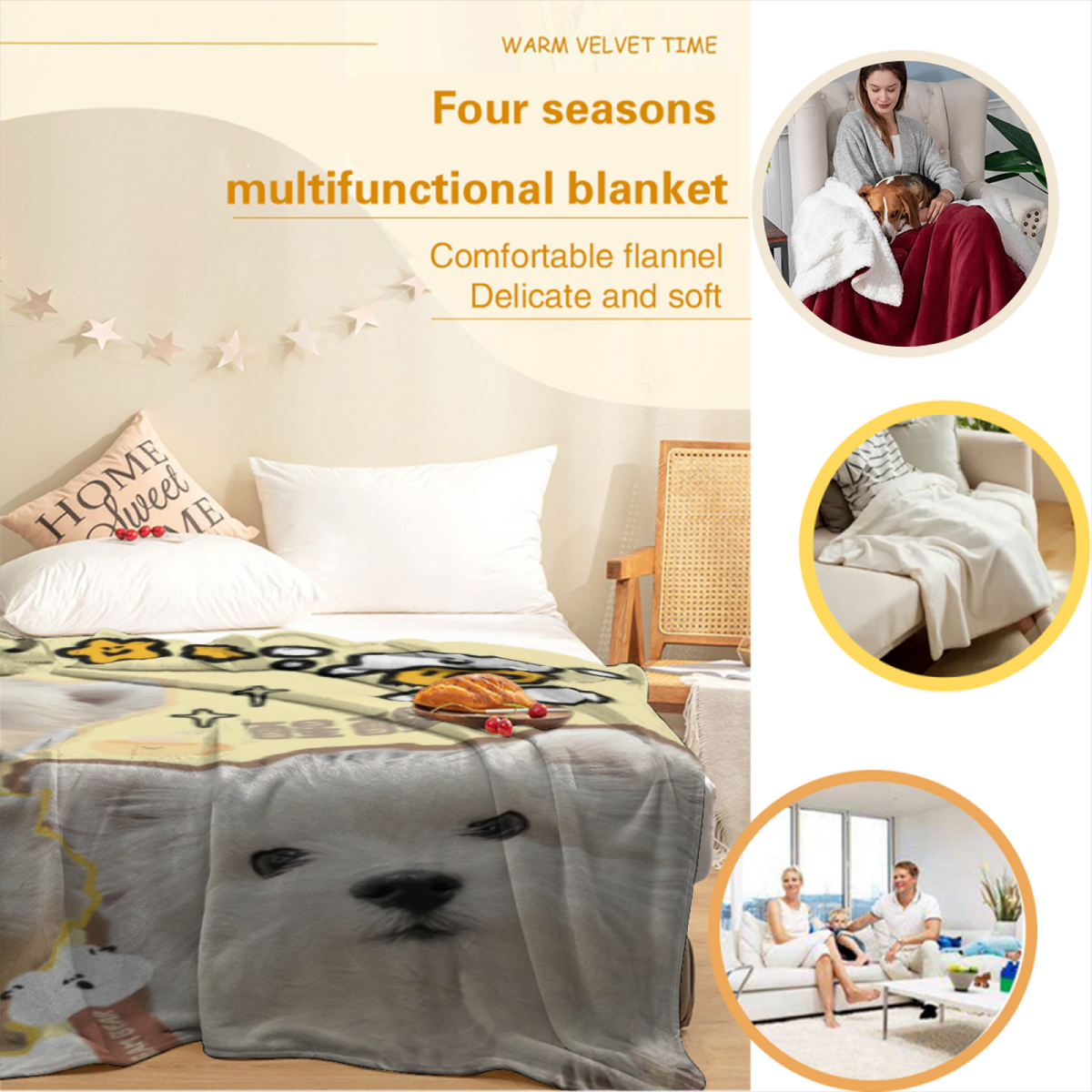 Pastel Multicolor Riverstone Arbor Lightweight Flannel Throw ¨C Contemporary Pattern