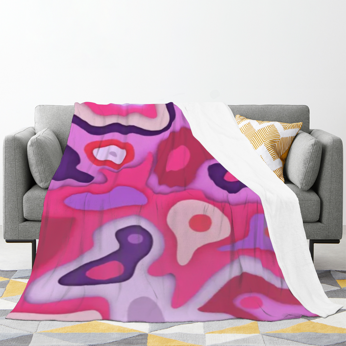 Frosted Spectrum Lightweight Flannel Throw in Dusty Lilac