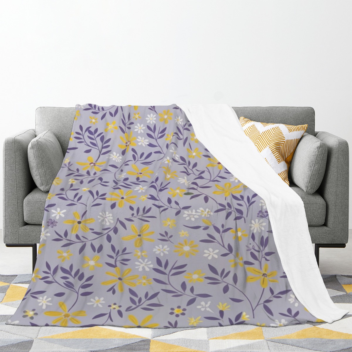 Soft Minimalist All-Season Flannel Blanket ¨C Desert Meadow Collection