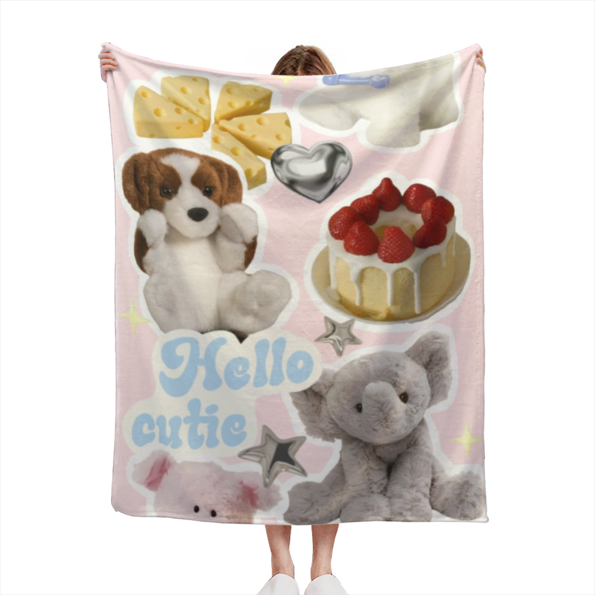 Creamy Ivory Whimsical Decor All-Season Flannel Blanket ¨C Moonbeam Carnival Edition