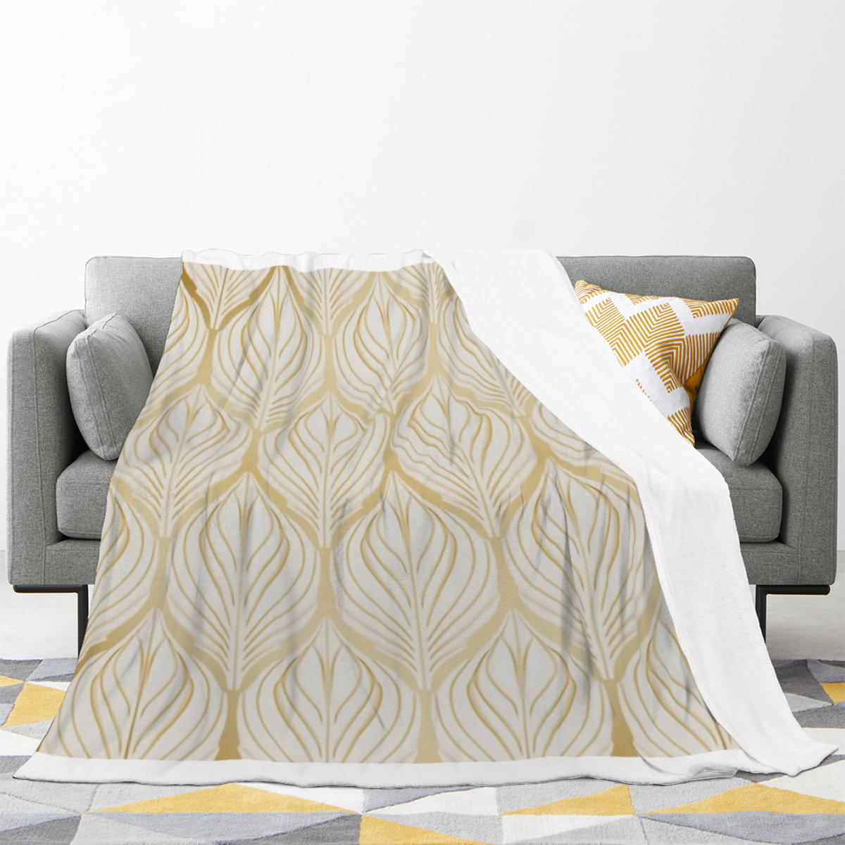 Serene Wander Pastel Multicolor Modern Art Decorative Flannel Blanket