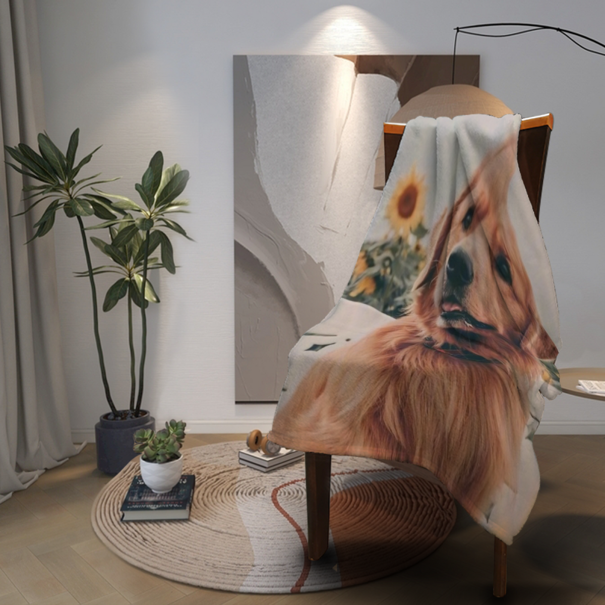 Sunwashed & Spectrum Playful Graphic All-Season Flannel Blanket