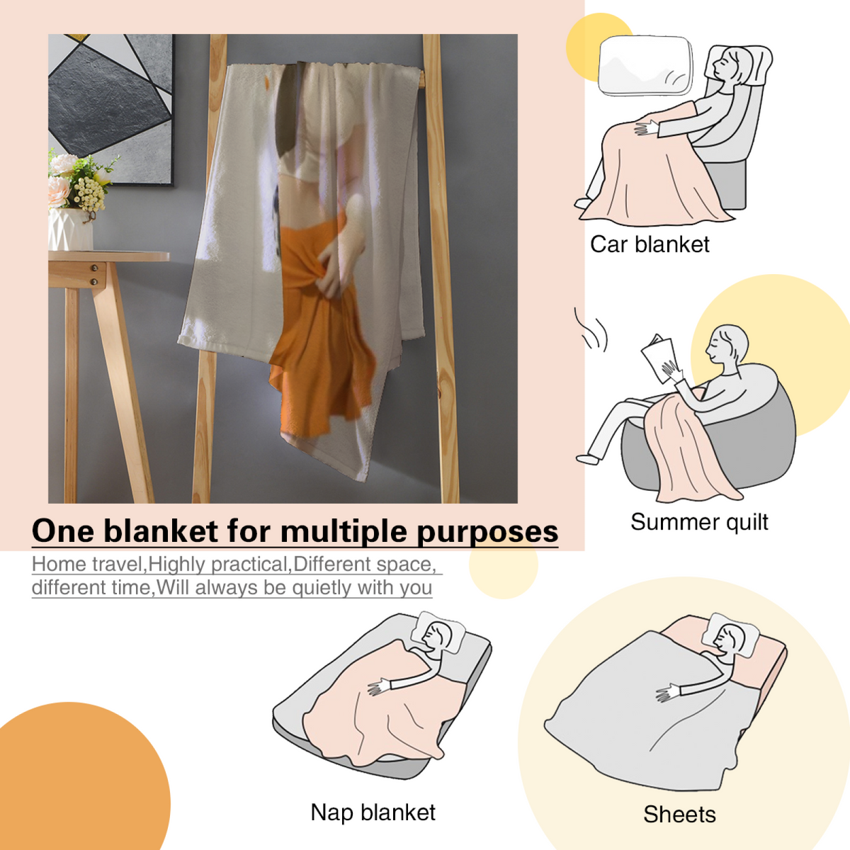 Evergreen & Tapestry Playful Graphic All-Season Flannel Blanket