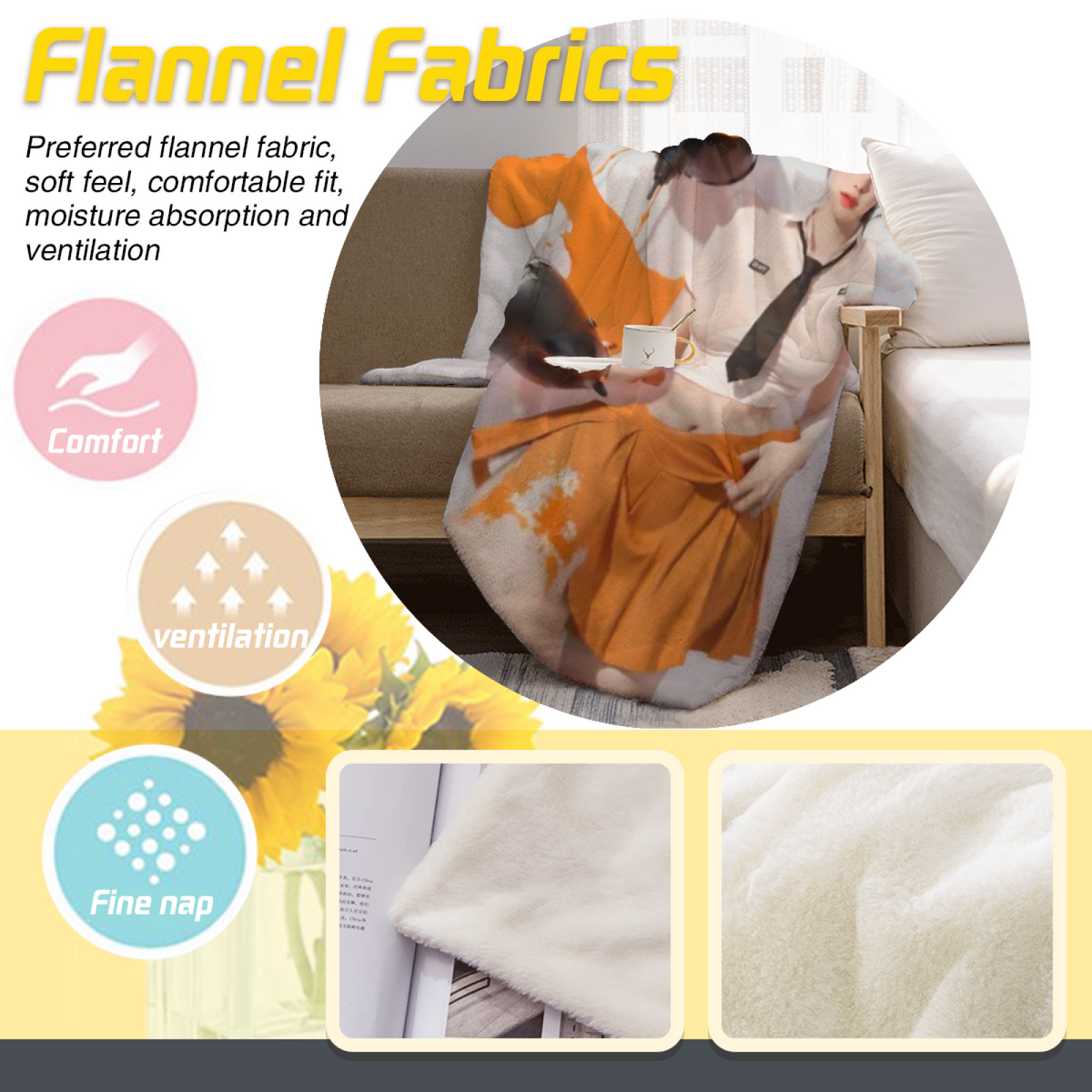 Evergreen & Tapestry Playful Graphic All-Season Flannel Blanket