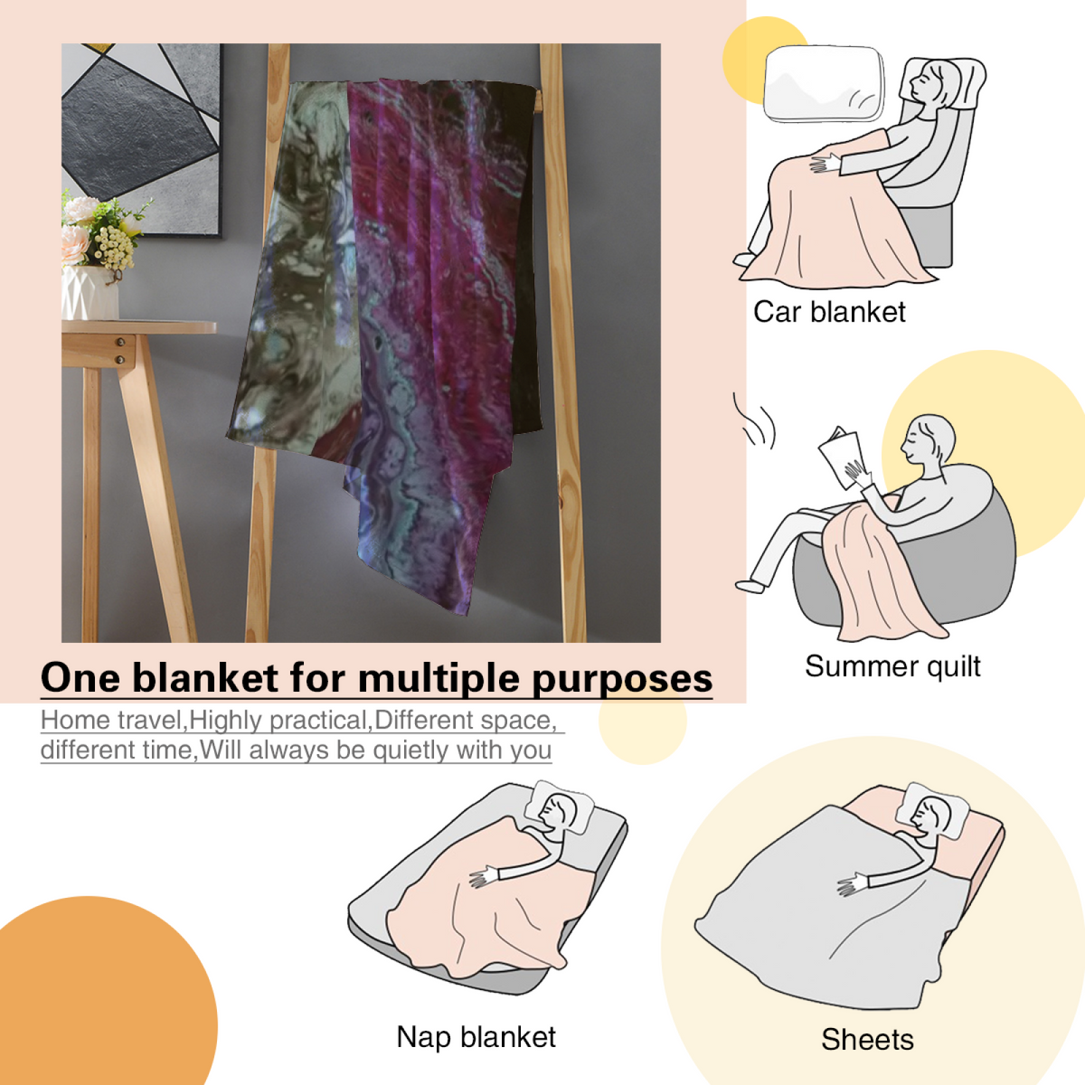 Earthy Neutral Cosmic Rhapsody Lightweight Flannel Throw ¨C Contemporary Pattern