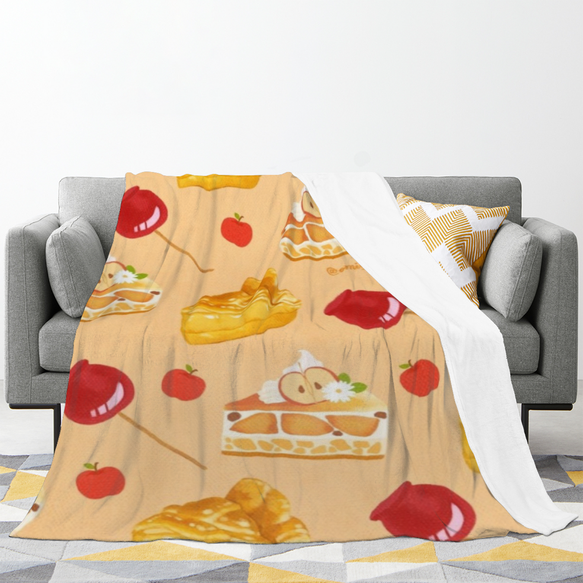 Moonlit Mosaic Bohemian Pattern Lightweight Flannel Throw