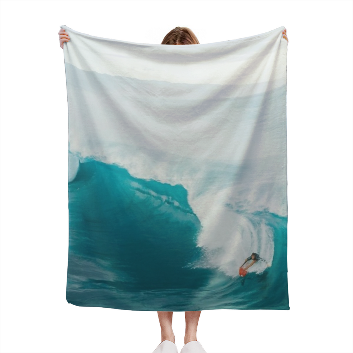 Ember Rhythm Soft Neutral Art Soft Flannel Blanket