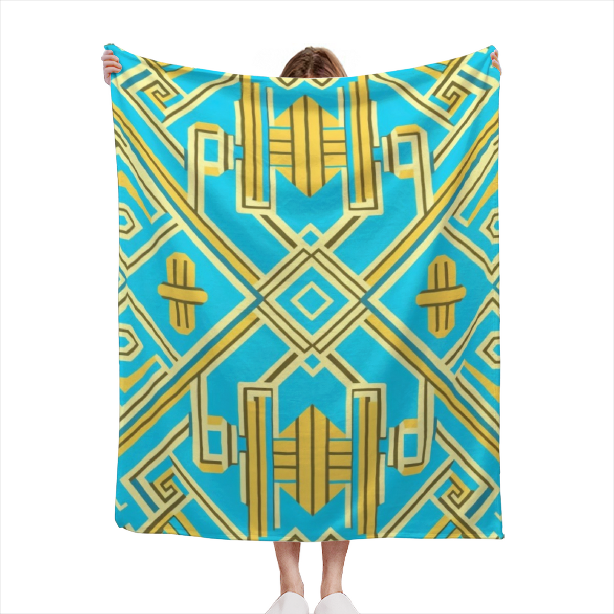 Pale Sage Whimsical Decor Plush Flannel Throw ¨C Sunwashed Ripple Edition