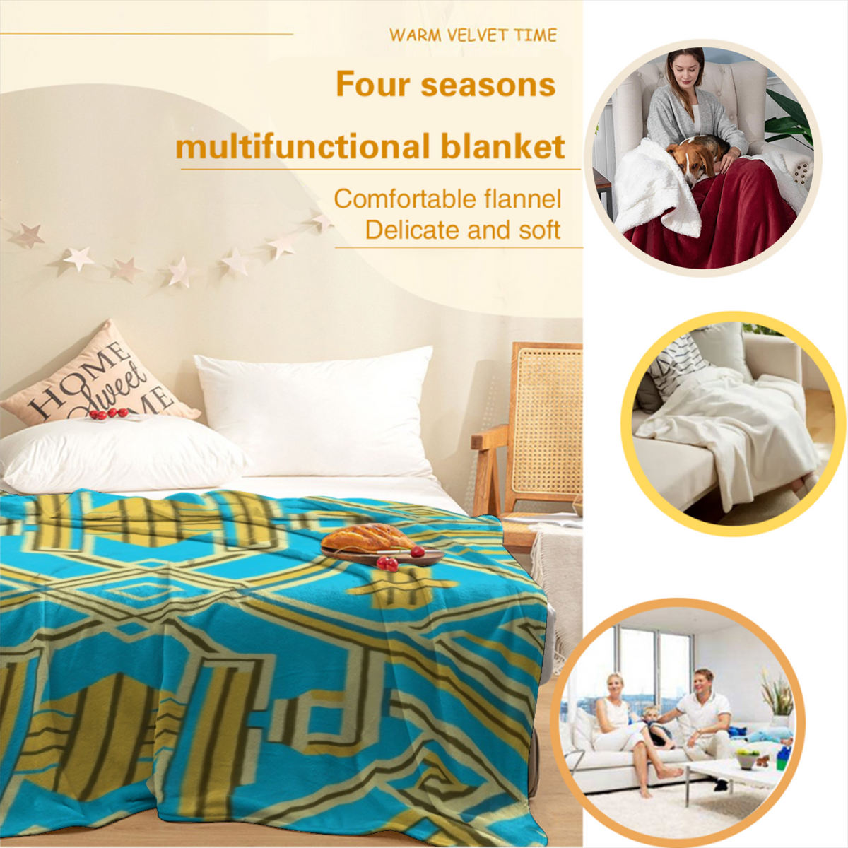 Pale Sage Whimsical Decor Plush Flannel Throw ¨C Sunwashed Ripple Edition