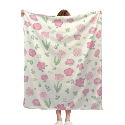 Flannel Throw Blanket with Frosted Galaxy Cozy Cottage Artwork