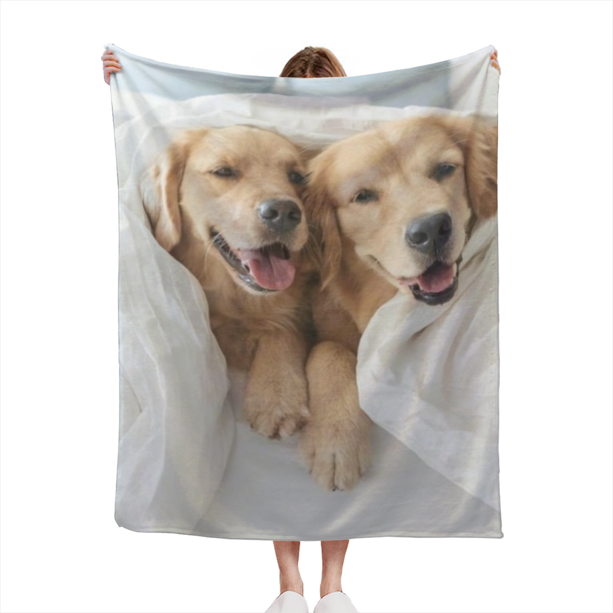 Decorative Soft Neutral Fern Story Cozy Flannel Bed Blanket
