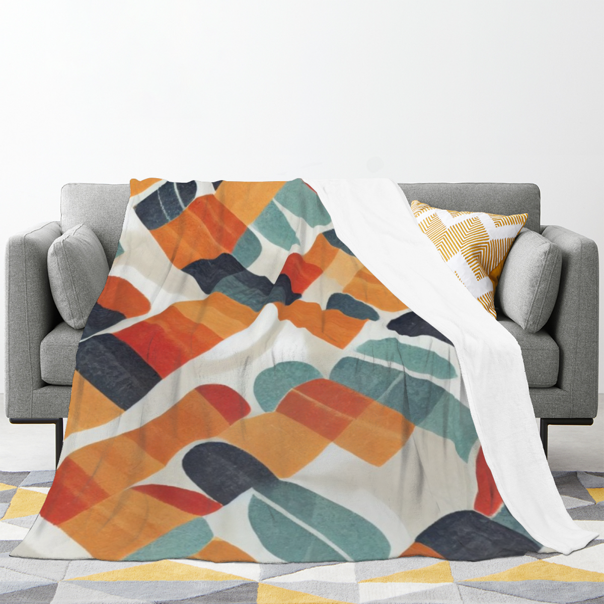 Decorative Flannel Blanket with Electric Jubilee Cozy Cottage Artwork