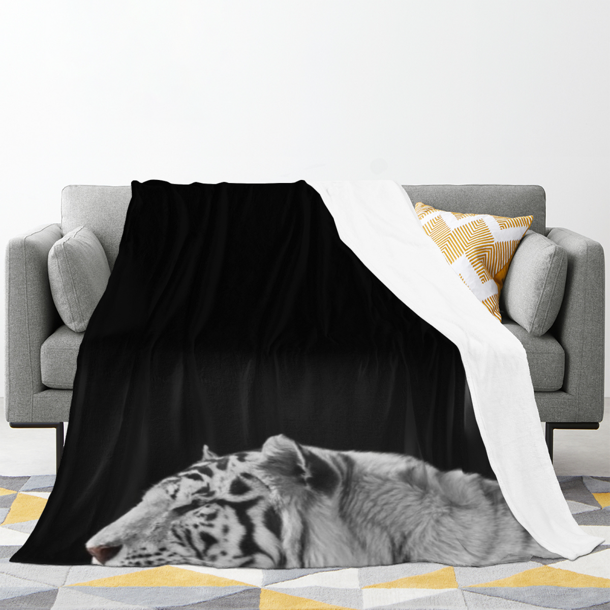 Dawn Horizon Soft Neutral Cozy Plush Flannel Throw