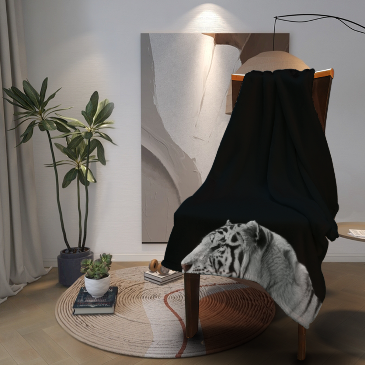 Dawn Horizon Soft Neutral Cozy Plush Flannel Throw