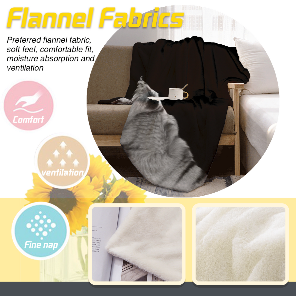 Dawn Horizon Soft Neutral Cozy Plush Flannel Throw