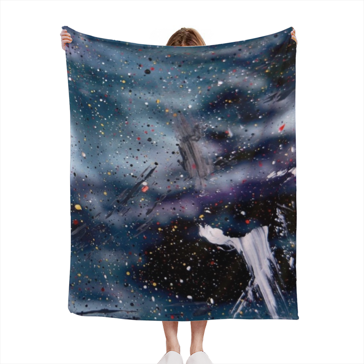 Meadow Reverie Soft Neutral Expressive Cozy Flannel Bed Blanket