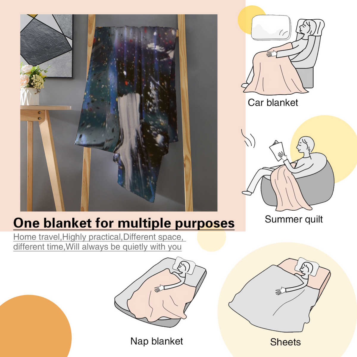 Meadow Reverie Soft Neutral Expressive Cozy Flannel Bed Blanket