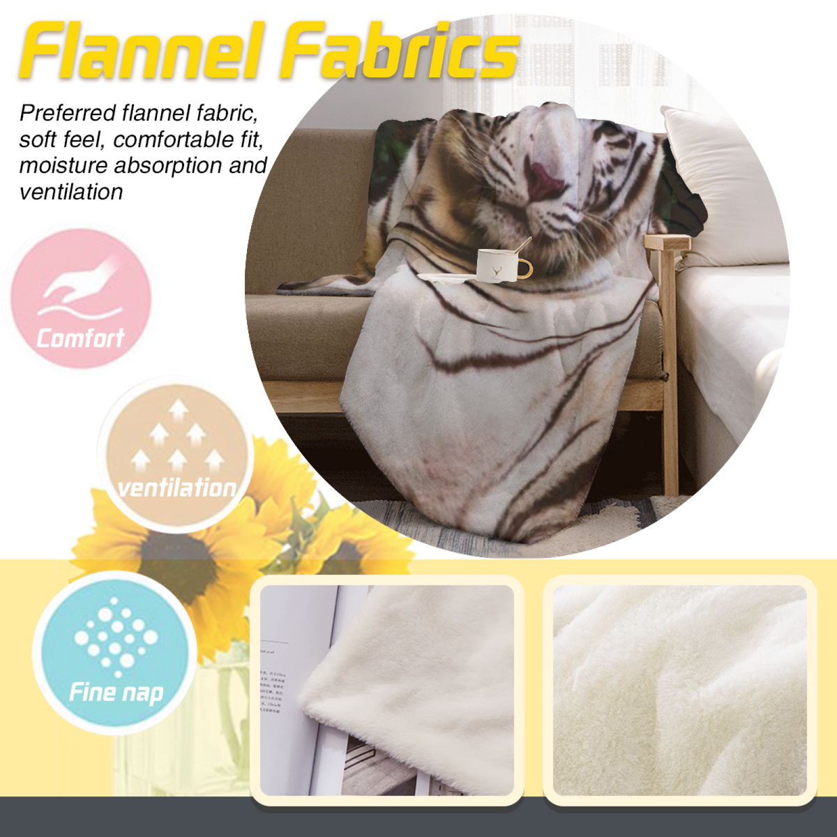 Starlit Mosaic Inspired Cozy Flannel Bed Blanket ¨C Earthy Neutral Palette