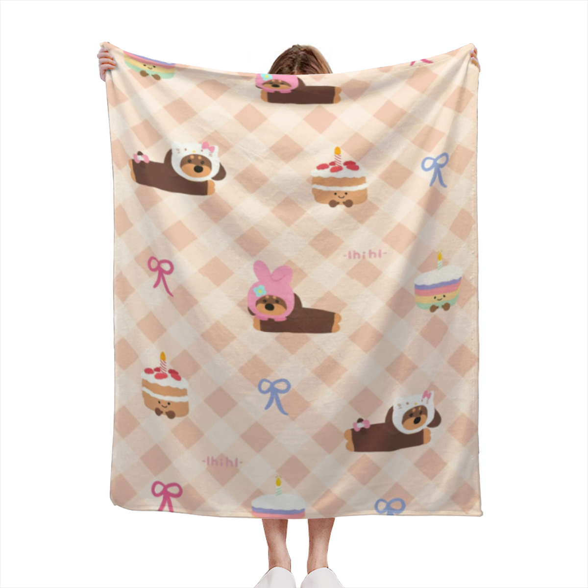 Misty Ripple Pastel Multicolor Modern Art Decorative Flannel Blanket