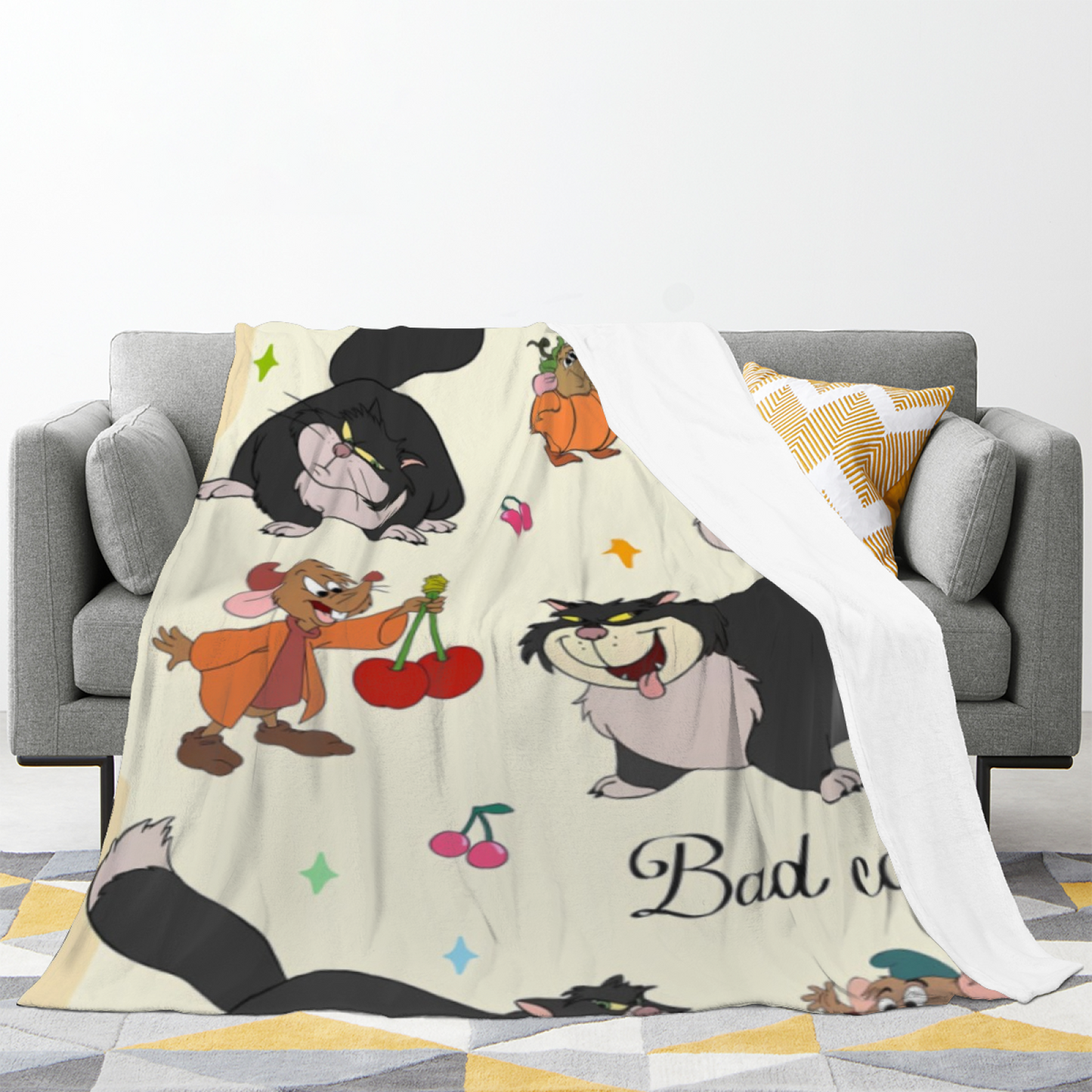 Modern Decorative Graphic Throw Blanket ¨C Artistic Colorful Cozy Blanket