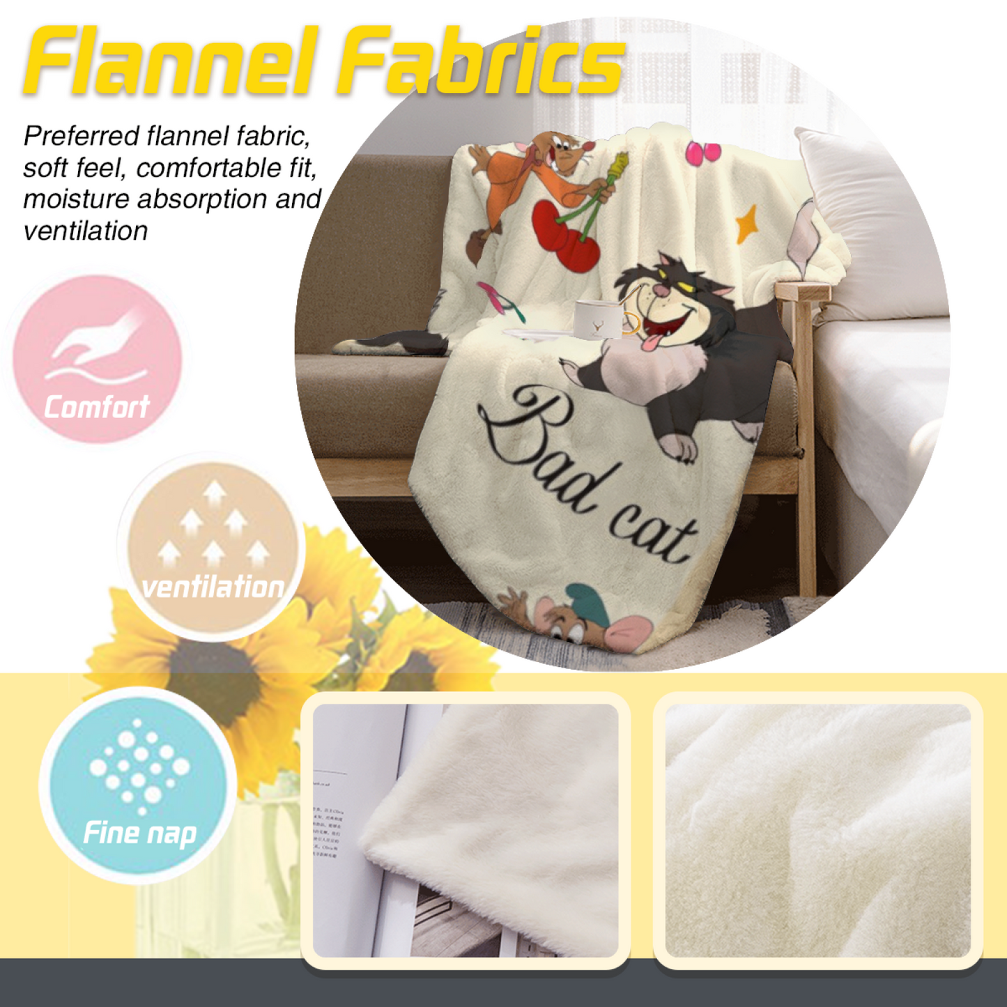 Modern Decorative Graphic Throw Blanket ¨C Artistic Colorful Cozy Blanket