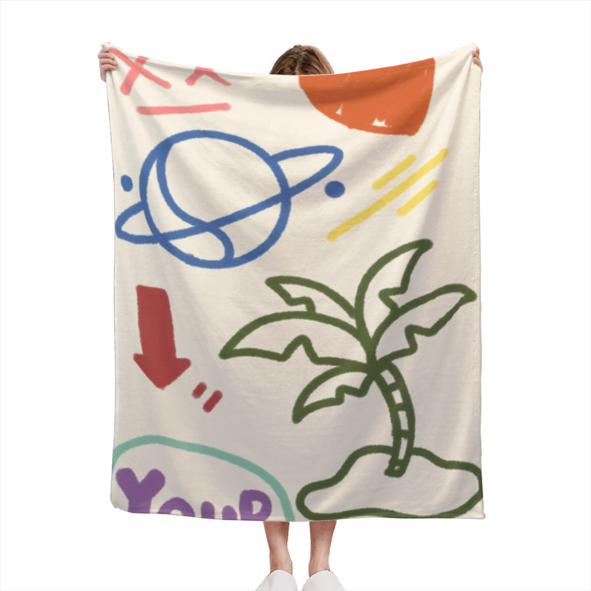 Artistic Ivory Amber Charm Soft Flannel Blanket