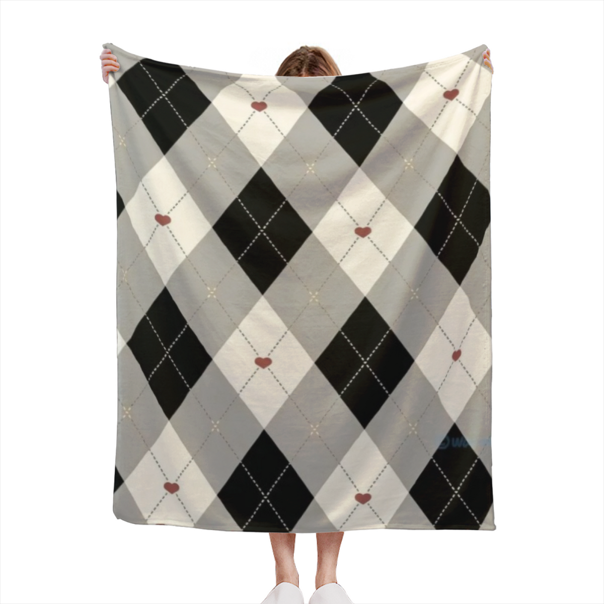 Artistic Soft Neutral Lagoon Kaleidoscope Flannel Throw Blanket