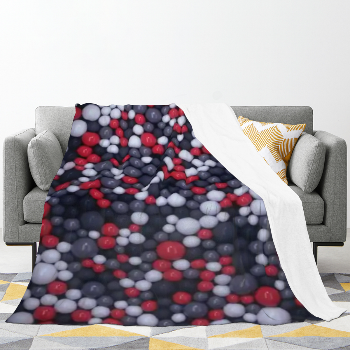 Orchard & Whisper Playful Graphic Plush Flannel Throw