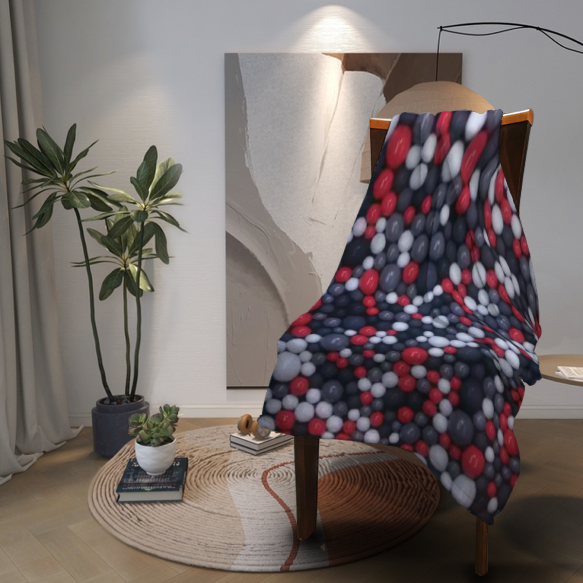 Orchard & Whisper Playful Graphic Plush Flannel Throw