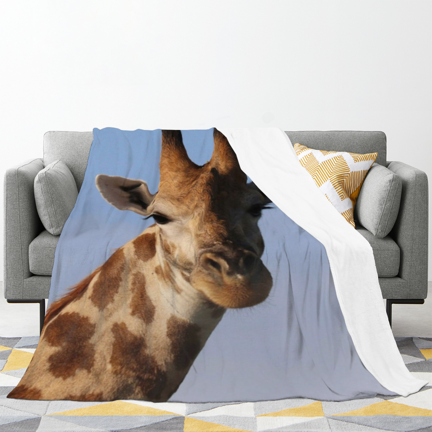 Abstract Graphic Throw Blanket ¨C Contemporary Artistic Printed Cozy Blanket