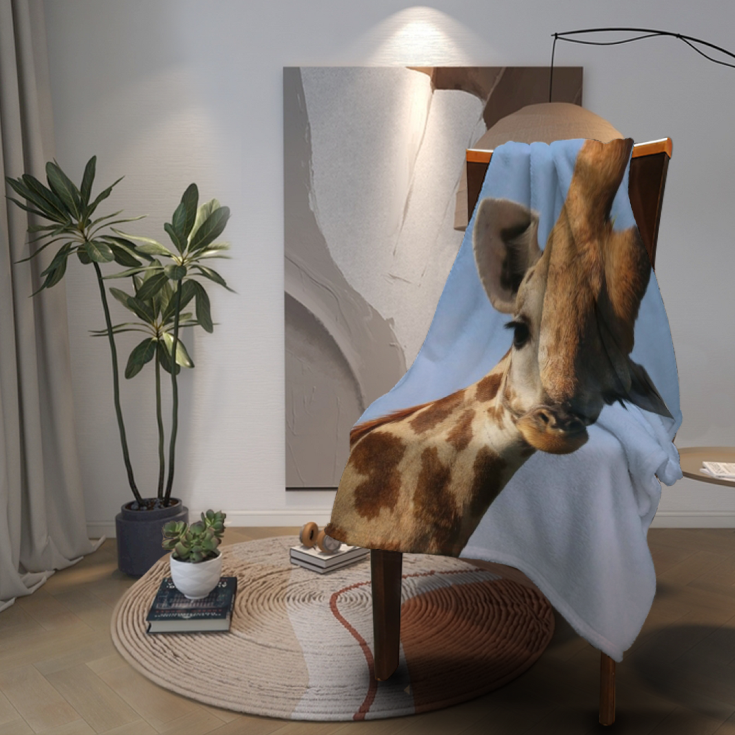 Abstract Graphic Throw Blanket ¨C Contemporary Artistic Printed Cozy Blanket