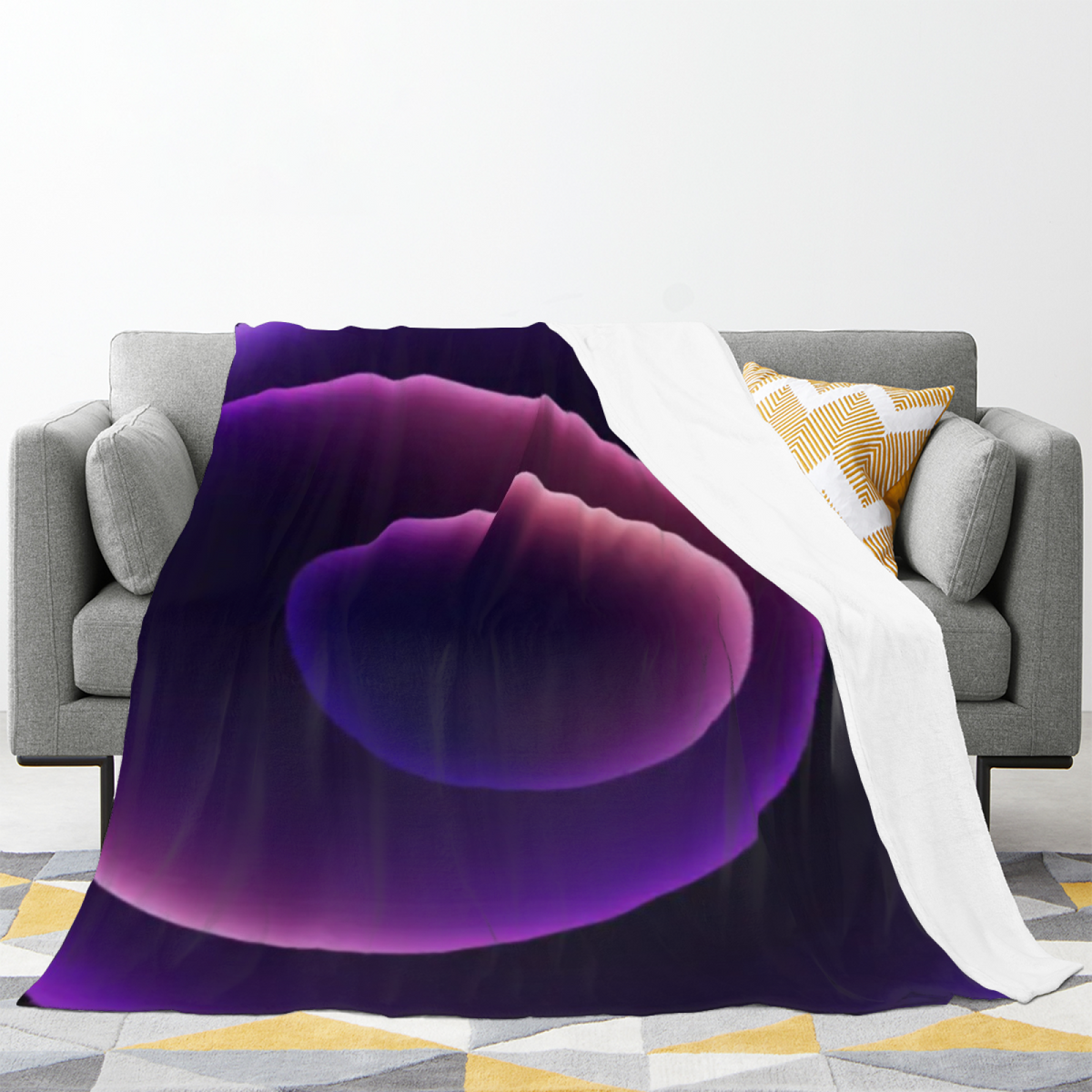 Soft Minimalist All-Season Flannel Blanket ¨C Riverstone Flora Collection