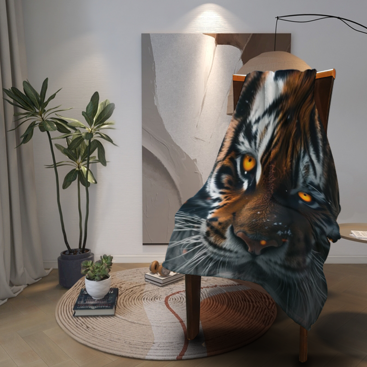 Terracotta Glow Soft Neutral Art Soft Flannel Blanket