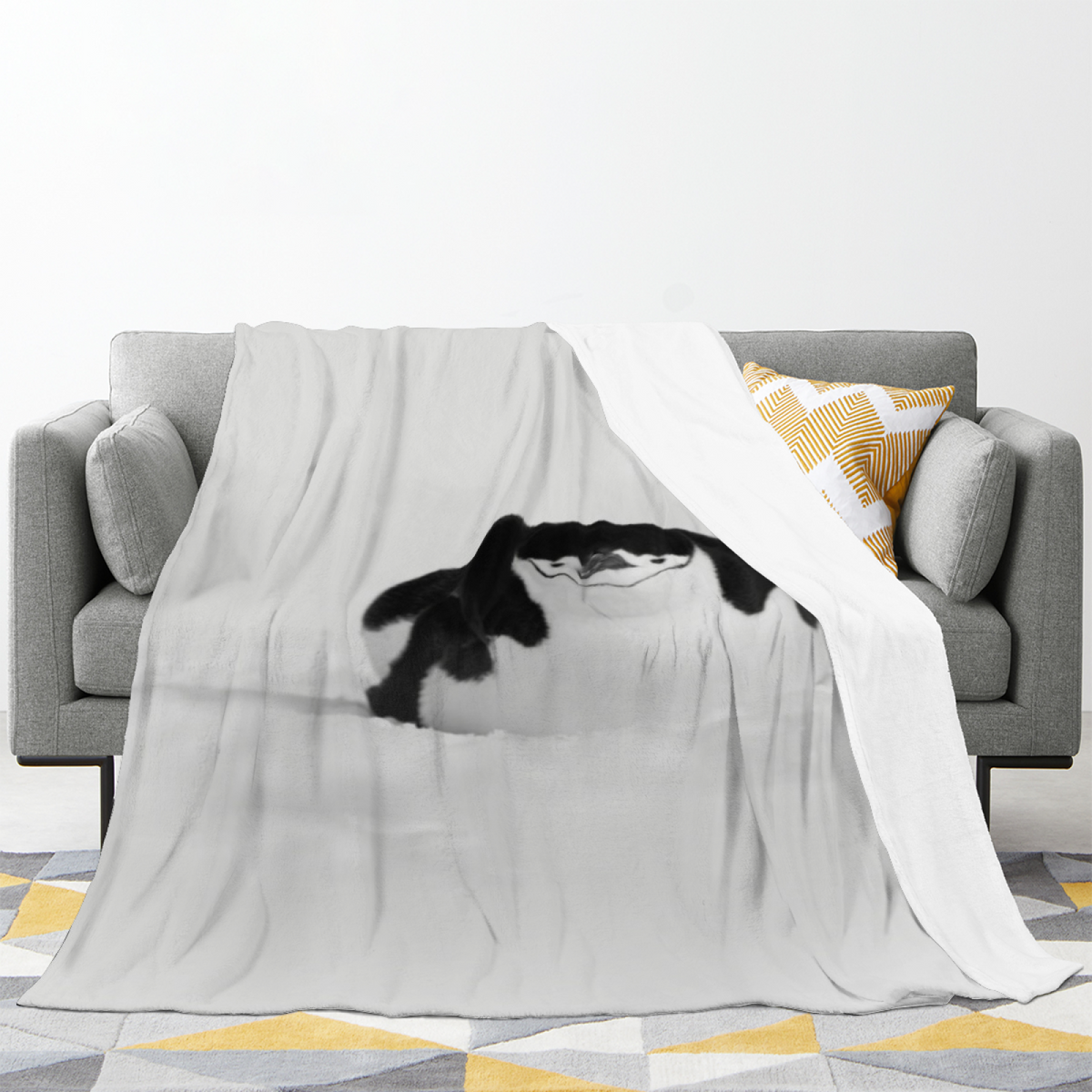 Earthy Neutral Evergreen Grove Soft Flannel Blanket ¨C Contemporary Pattern