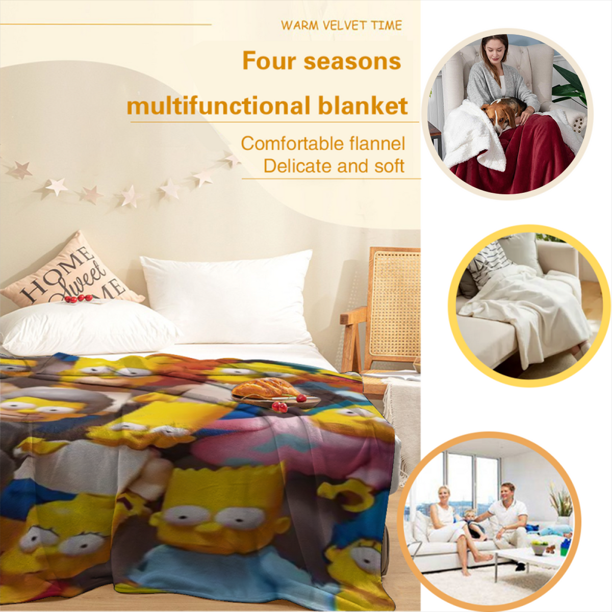 Earthy Neutral Cinnamon Spectrum Soft Flannel Blanket ¨C Contemporary Pattern