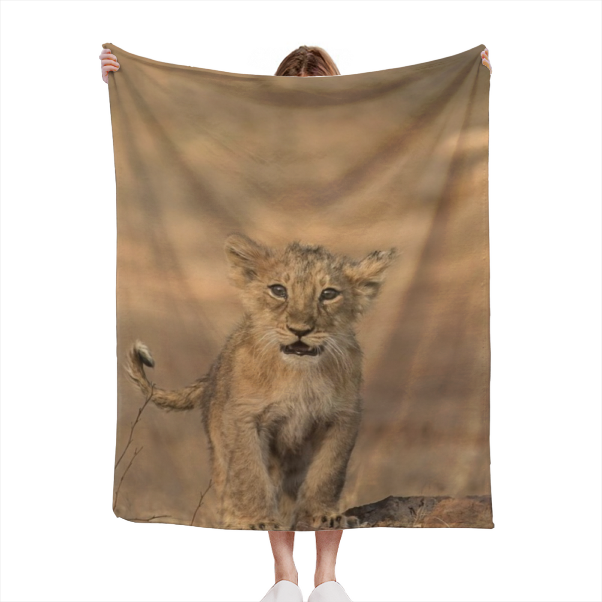 Flannel Throw Blanket with Serene Atlas Cozy Cottage Artwork