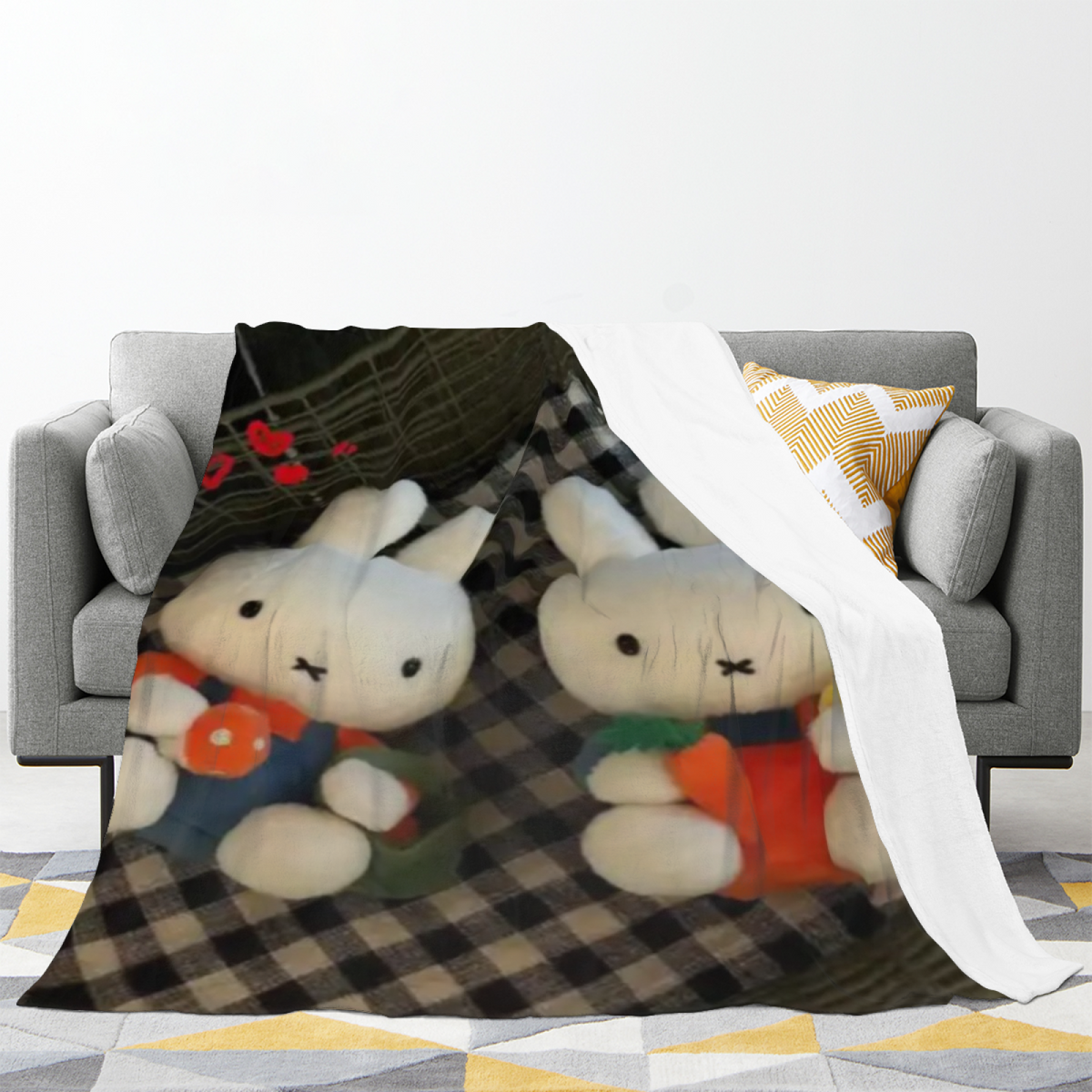 Decorative Flannel Blanket with Alpine Sanctuary Cozy Cottage Artwork