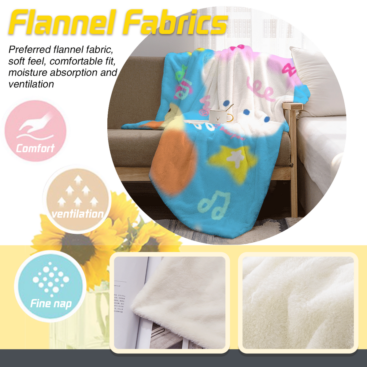 Cedar Drift Modern Pattern Plush Flannel Throw